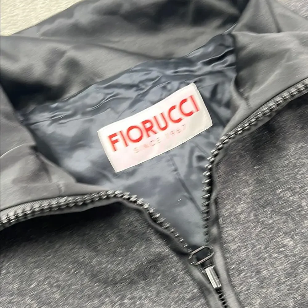 NEW Fiorucci S/M Wool‎ Women's Charcoal Gray Zip-Up Jacket Italy Made RARE